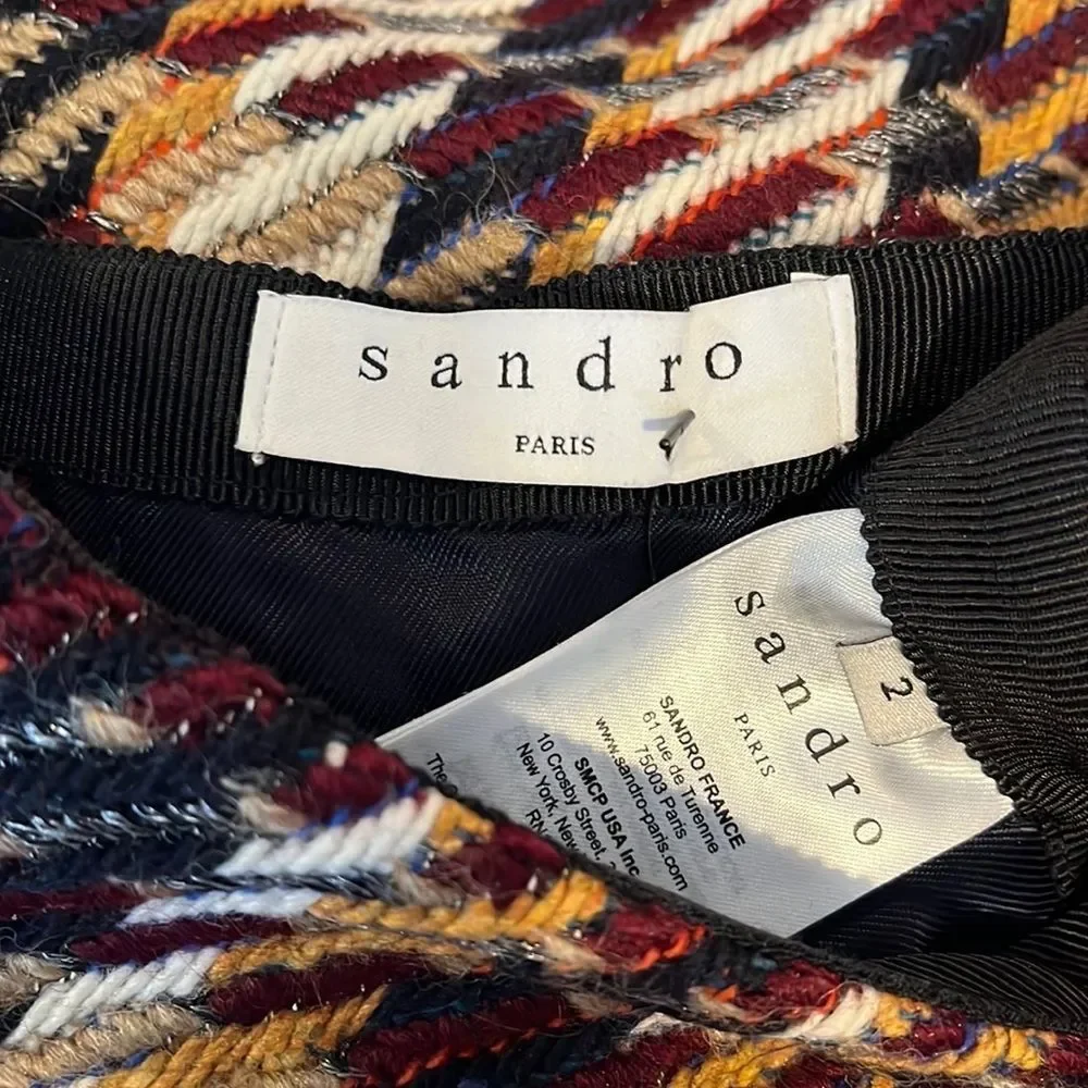 Sandro “Nasty” tweed mini skirt 2/US M - Picture 6 of 7